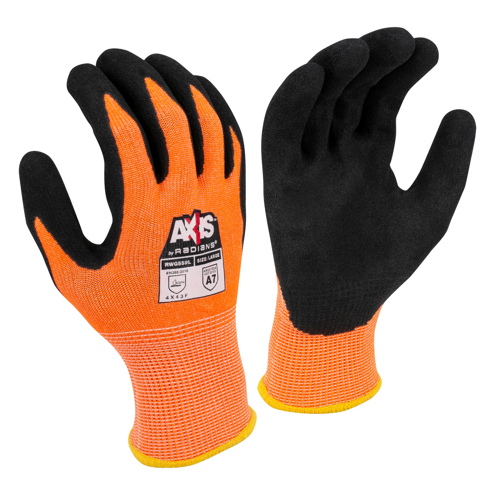 RWG559 AXIS™ Cut Protection Level A7 Sandy Nitrile Coated Glove - Size 2X