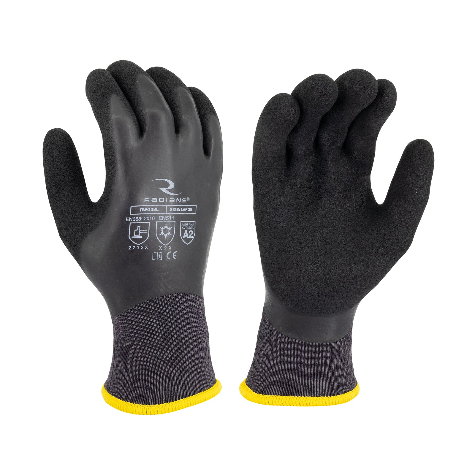 RWG28 Cut Protection Level A2 Dipped Waterproof Winter Gripper Glove - Size 2X