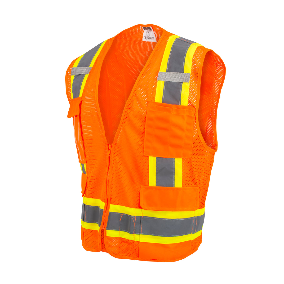 SV6 Two Tone Surveyor Type R Class 2 Mesh Safety Vest - Orange - Size M