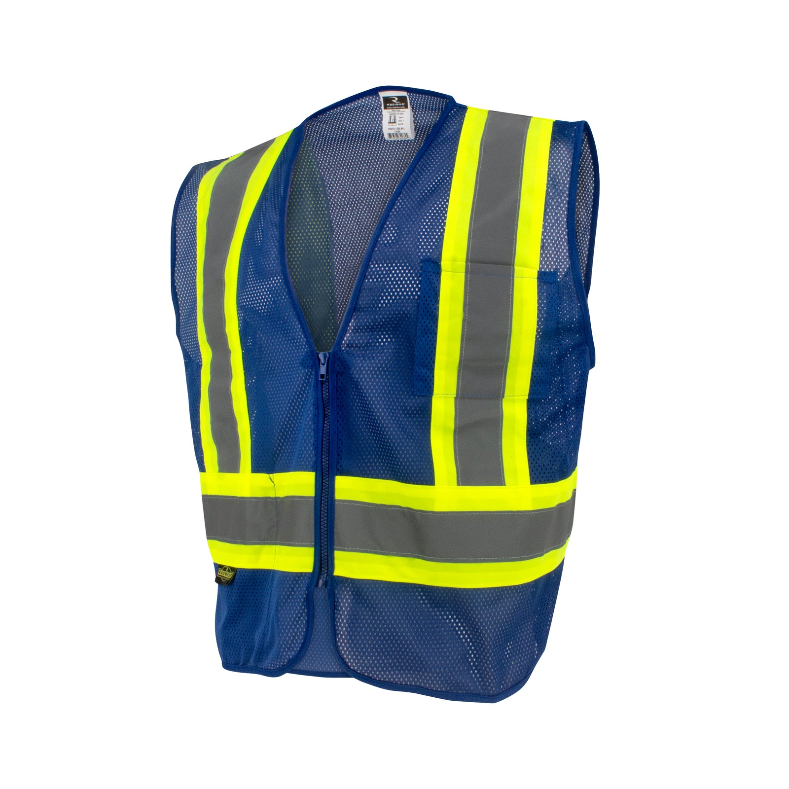 SV22-1 Economy Type O Class 1 Two Tone Safety Vest - Black - Size XL