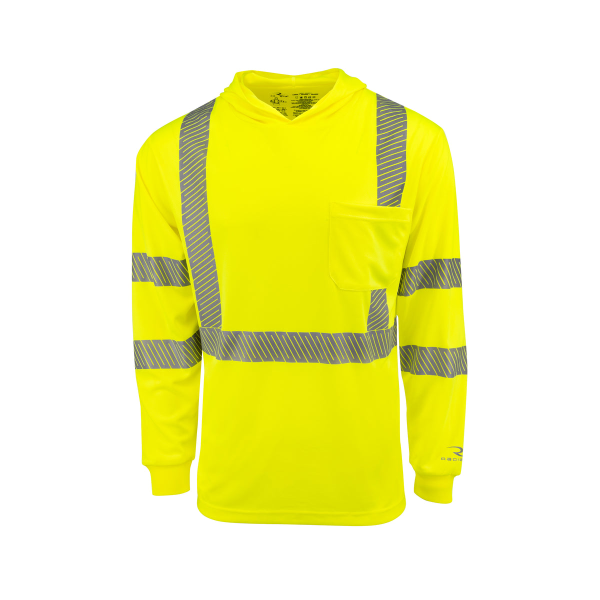 ST61-3 Hooded Type R Class 3 Mesh Long Sleeve T-Shirt - Orange - Size 4X