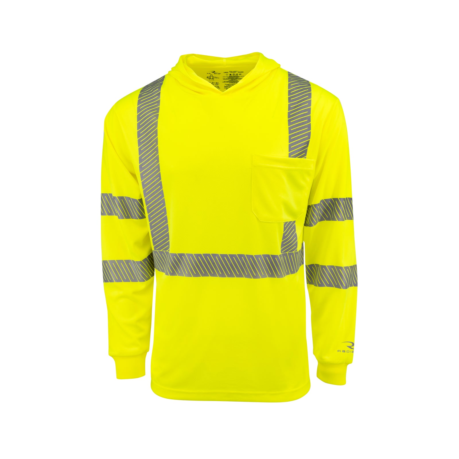 ST61-3 Hooded Type R Class 3 Mesh Long Sleeve T-Shirt - Orange - Size 4X