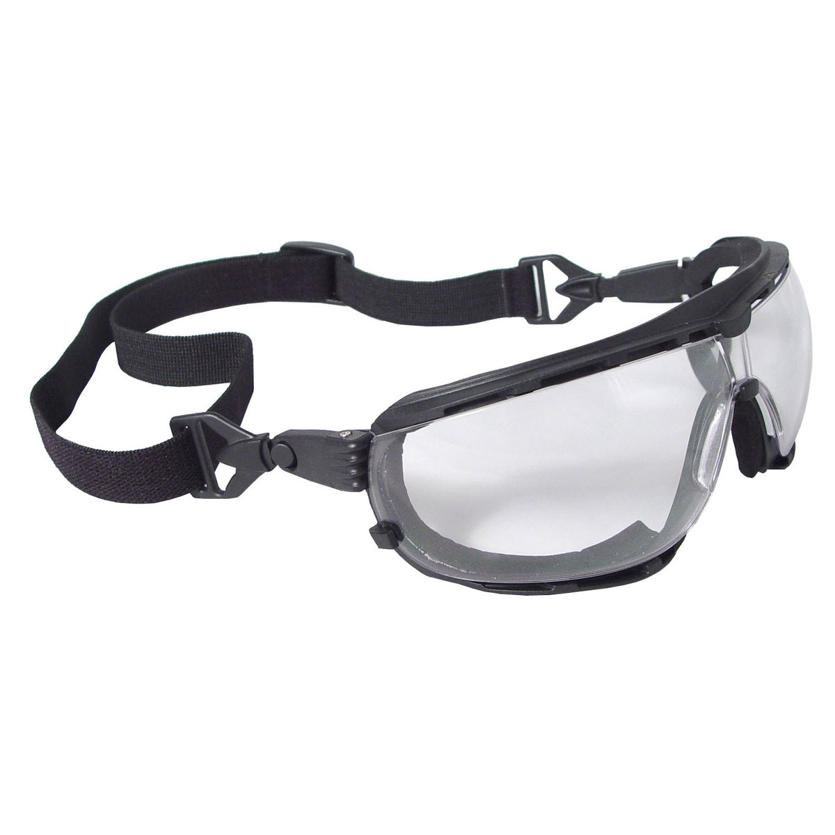 Dagger™ Foam Lined Safety Goggle - Black Frame - Indoor/Outdoor Anti-Fog Lens
