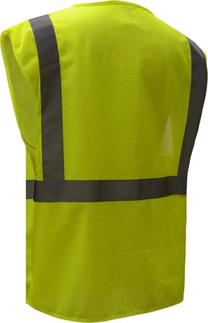 Standard Class 2 Mesh Zipper Safety Vest W/ ID Pocket