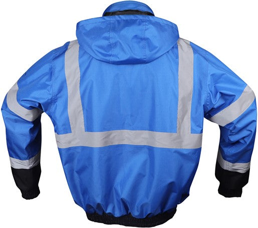 Non- ANSI Multi Color Waterproof Bomber Jacket with Black Bottom