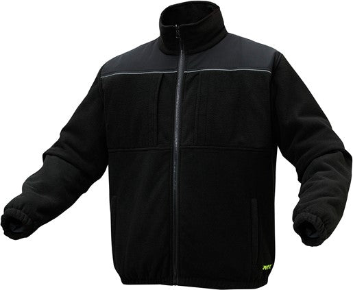 ONYX Enhanced Visibility Fleece Full Zip Hoodie Black-Non ANSI