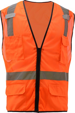 Premium Class 2 Multi-Purpose Mesh Zipper 6 Pockets Vest