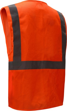 Standard Class 2 Mesh Zipper Safety Vest W/ ID Pocket