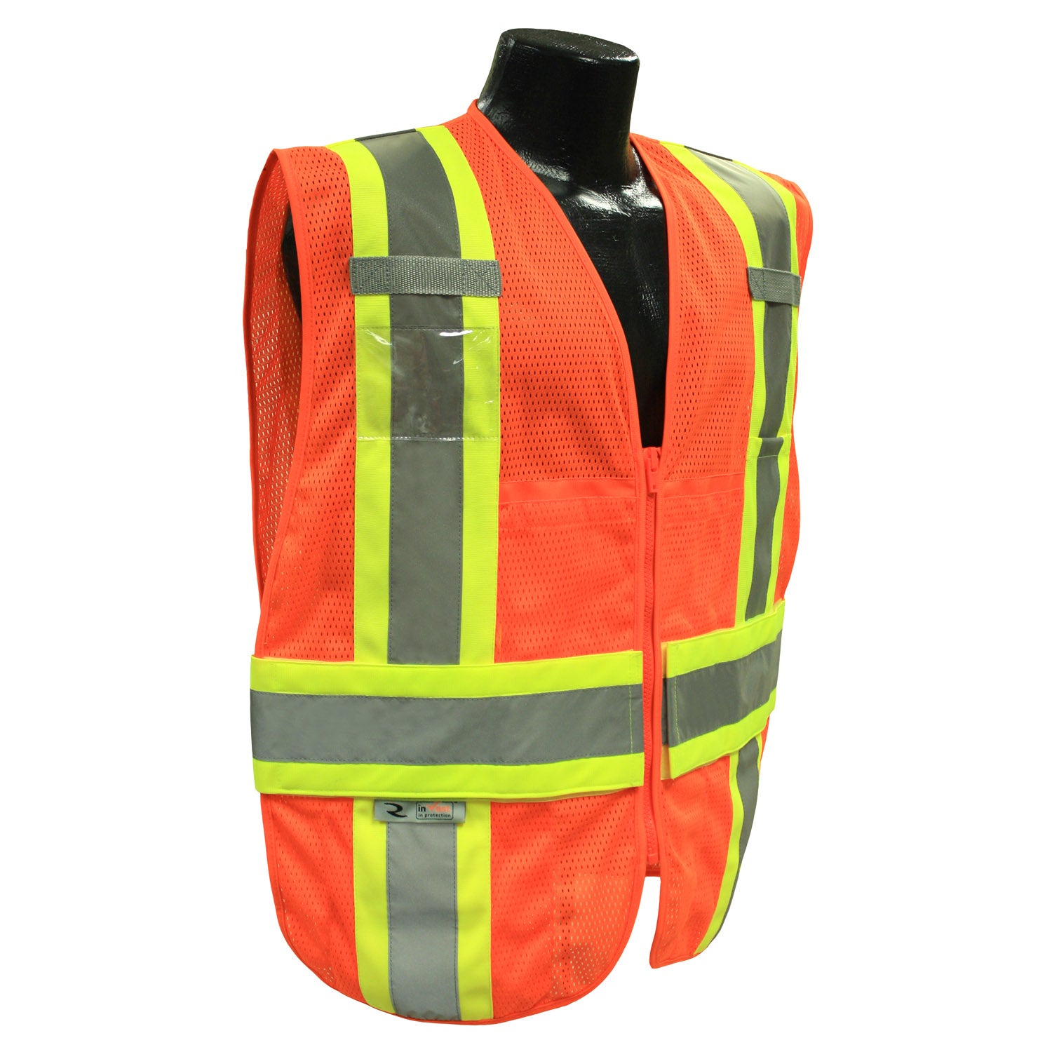 SV23-2 Type R Class 2 Expandable Two Tone Mesh Safety Vest - Green - Size M-L