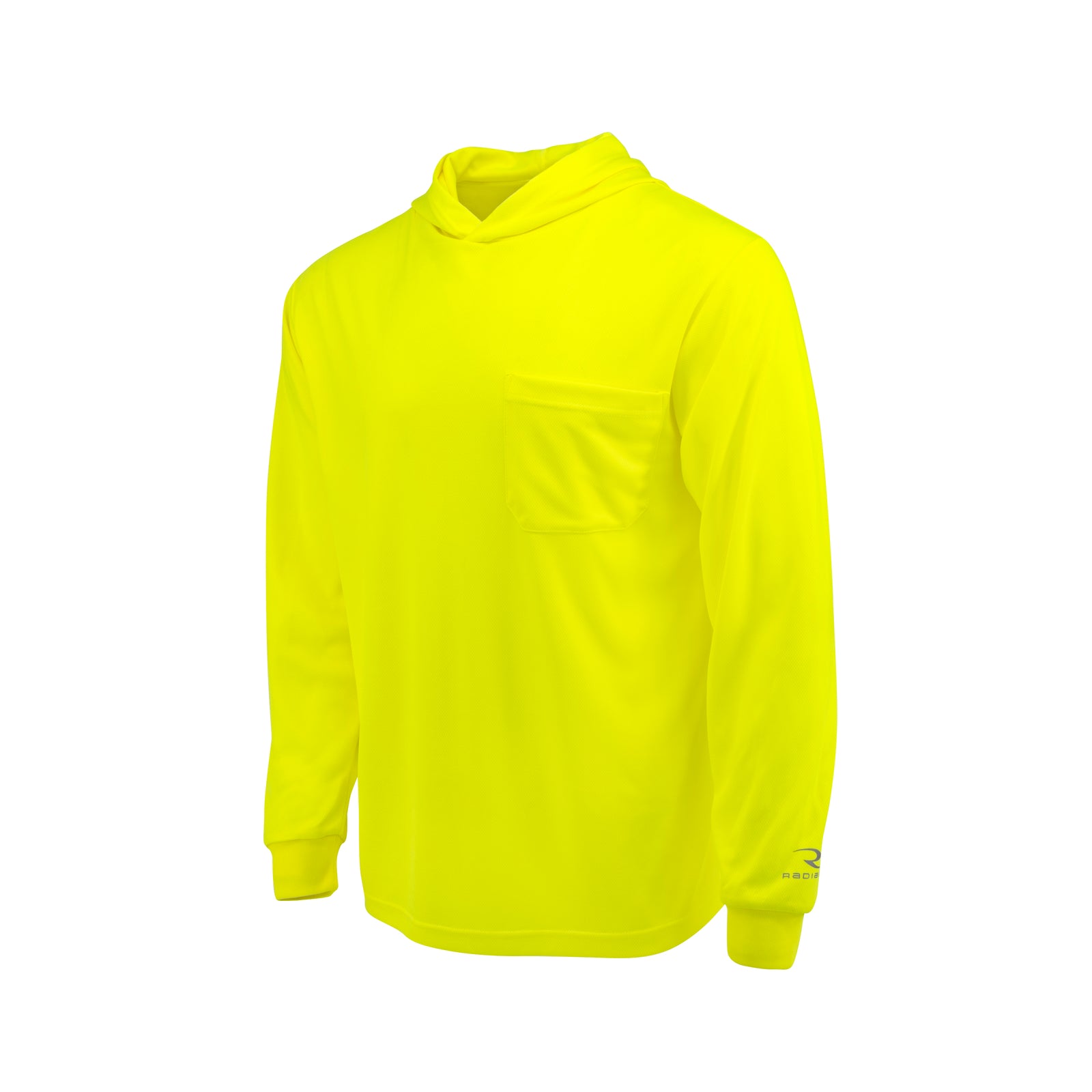 ST61-N Hooded Non Rated Mesh Long Sleeve T-Shirt - Orange - Size XL