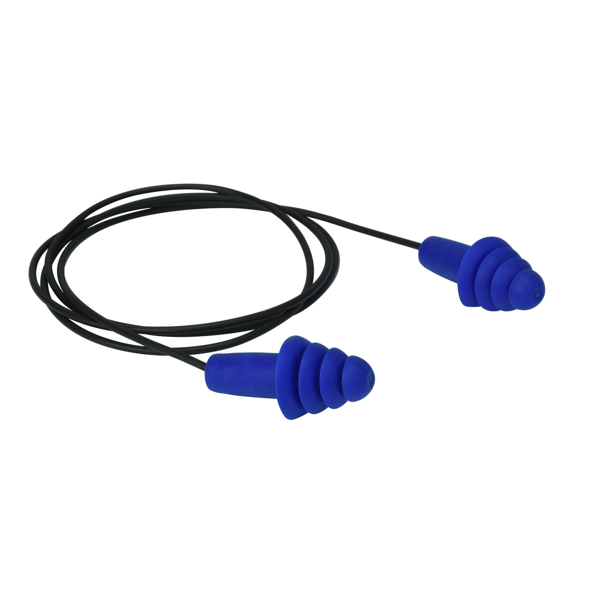 Resistor II™ Metal Detectable Reusable Flanged Earplugs - Corded