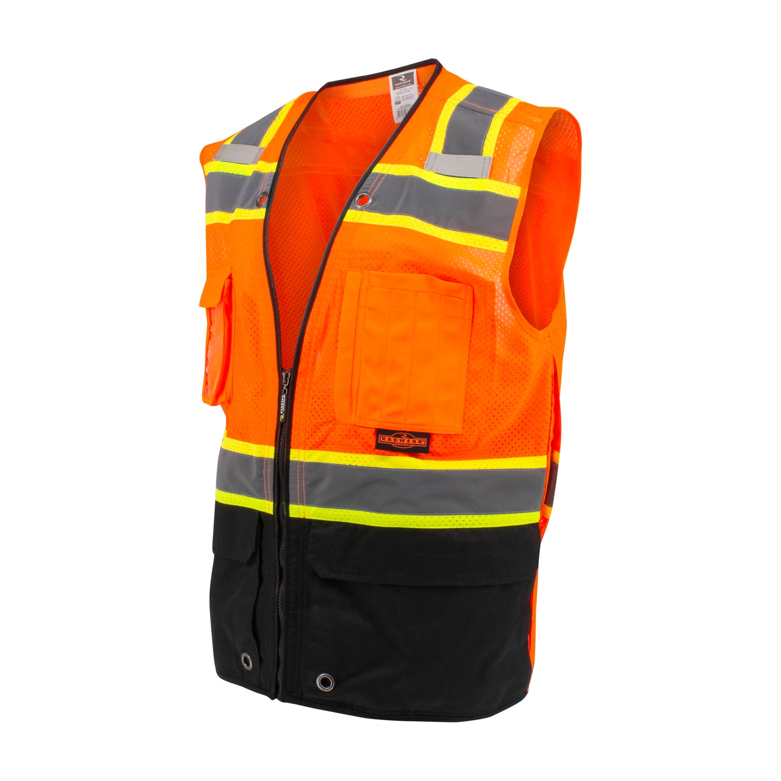 SV51B Two-Toned Color-Blocked Vest - Hi-Vis Orange - Size 4X