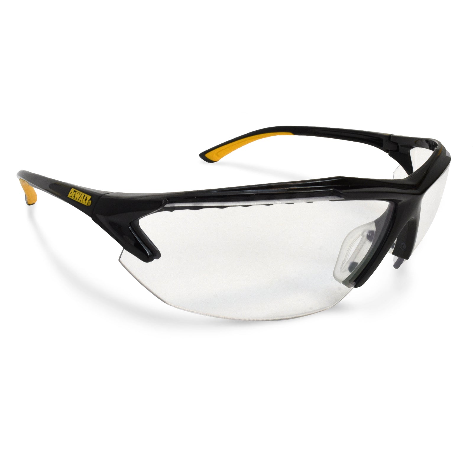 DPG106 Spector™ In-Viz Magnifier Safety Eyewear - Black / Yellow Frame - Clear Lens - 2.0 Diopter