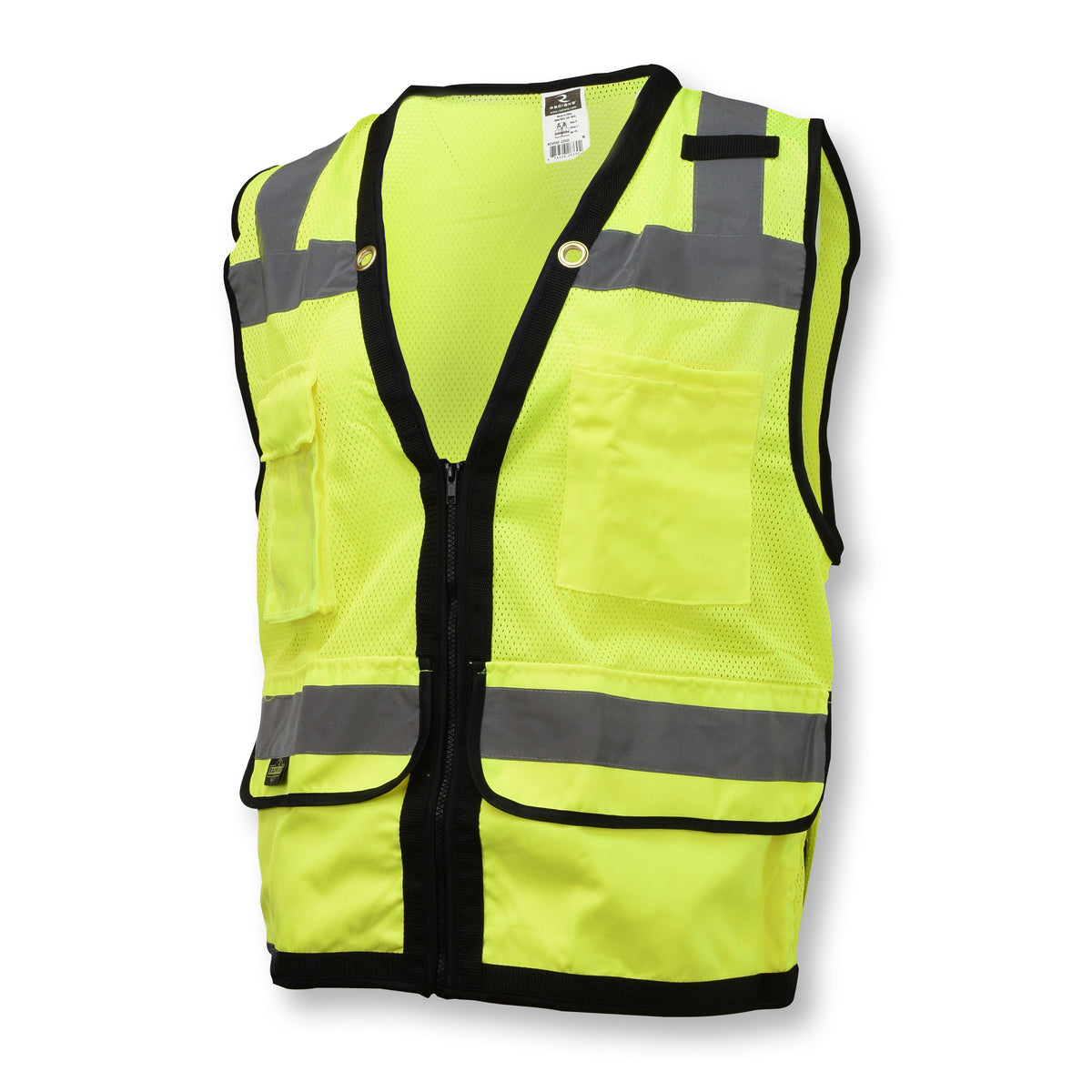 SV59Z Type R Class 2 Heavy Duty Mesh/Solid Surveyor Safety Vest - Green - Size 4X