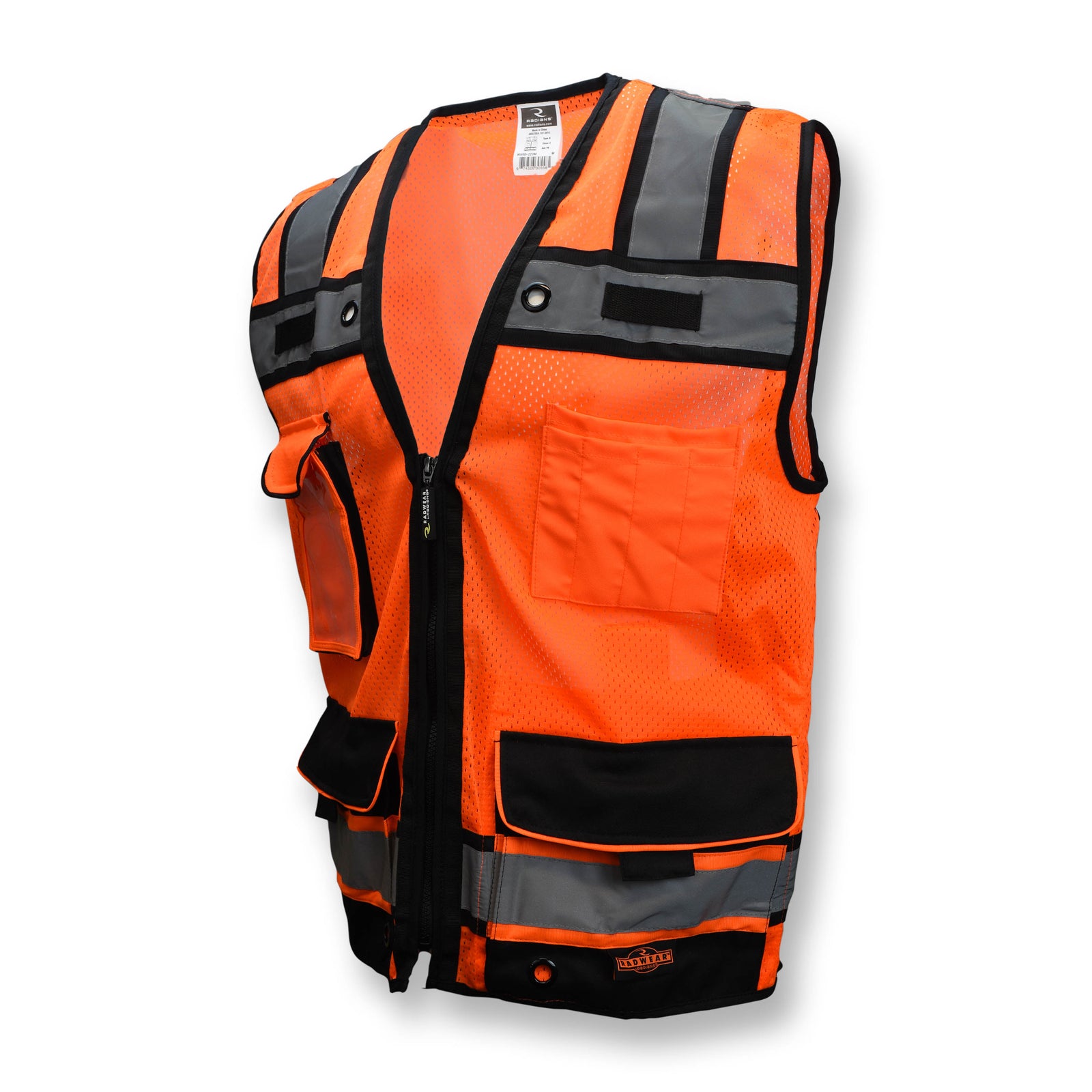 SV65 Type R Class 2 Heavy Duty Mesh Surveyor with Zipper - Green - Size XL