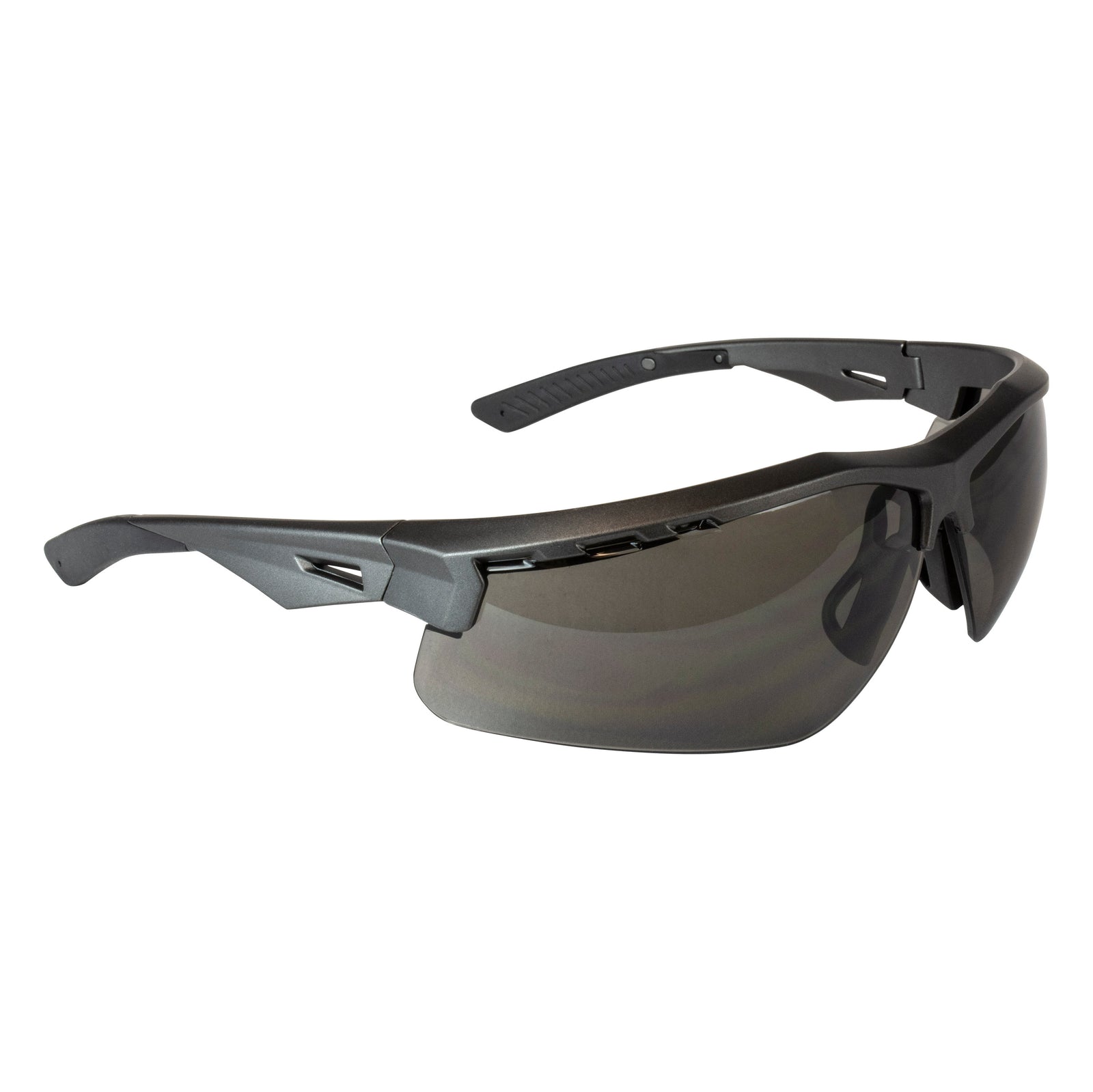 Thraxus™ IQ Safety Eyewear - Gun Metal Frame - Smoke IQ Anti-Fog Lens