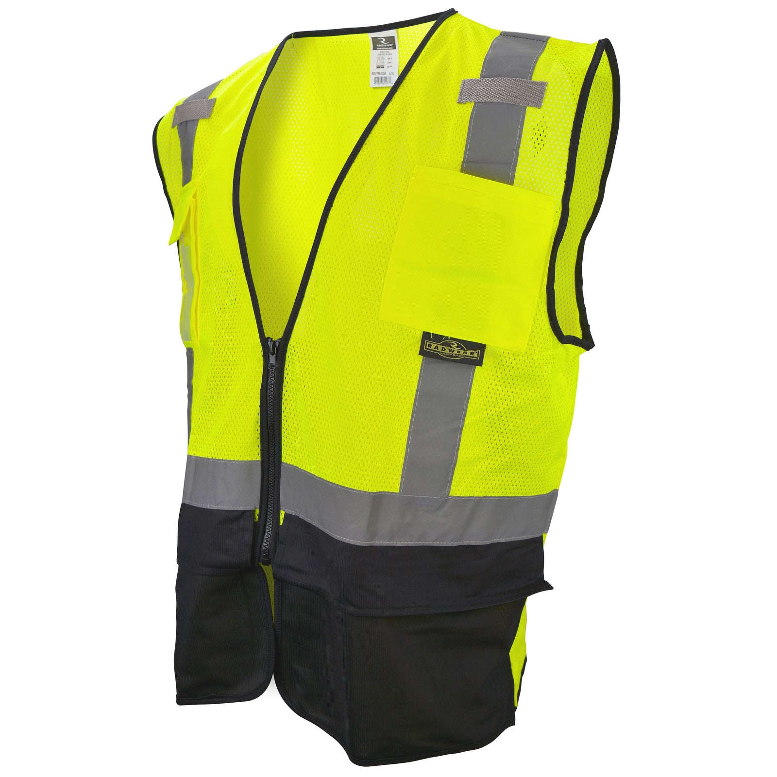 SV7B Type R Class 2 Black Bottom Surveyor Safety Vest - Green - Size 4X-5X