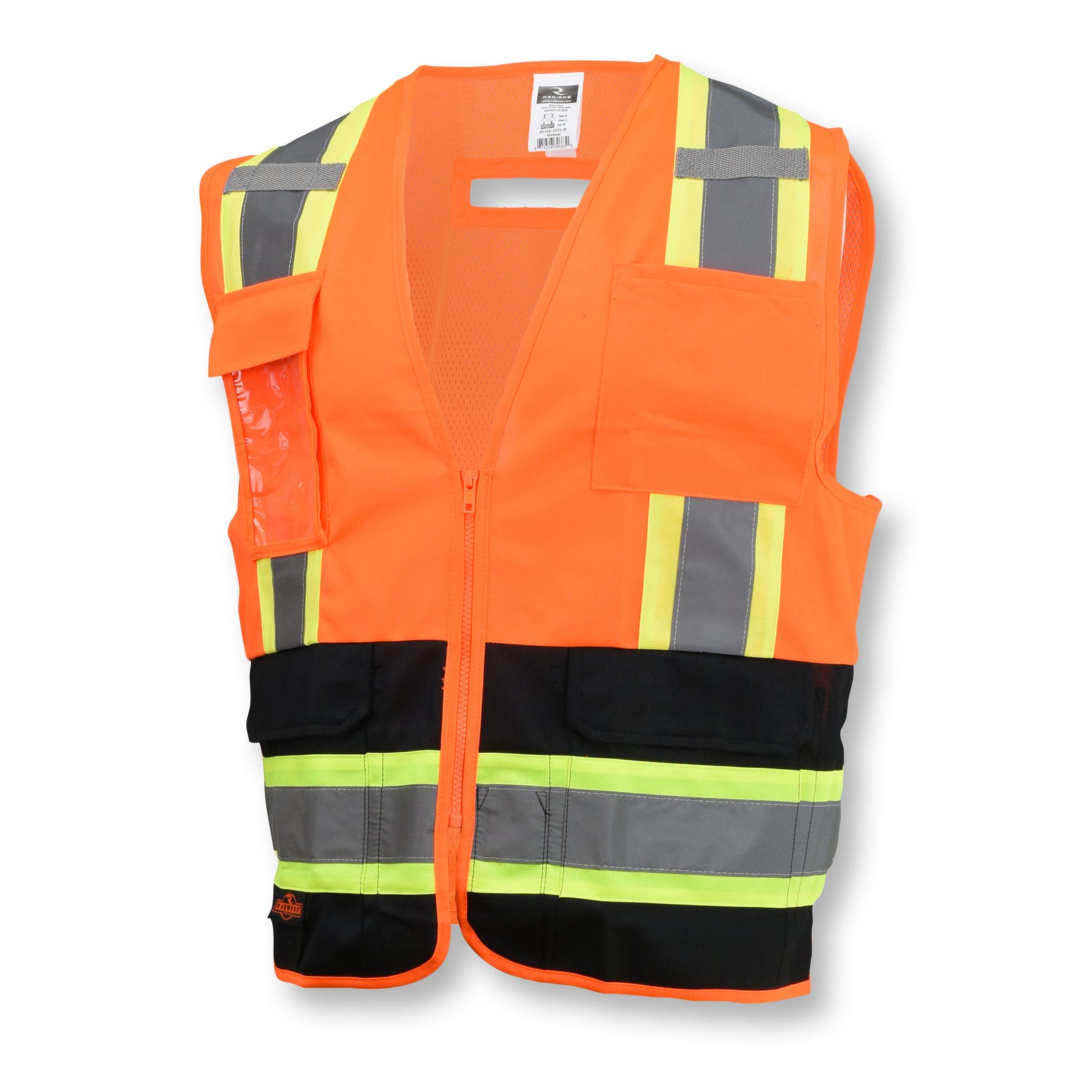 SV6B Two Tone Surveyor Type R Class 2 Solid Front Mesh Back Safety Vest - Size 3X