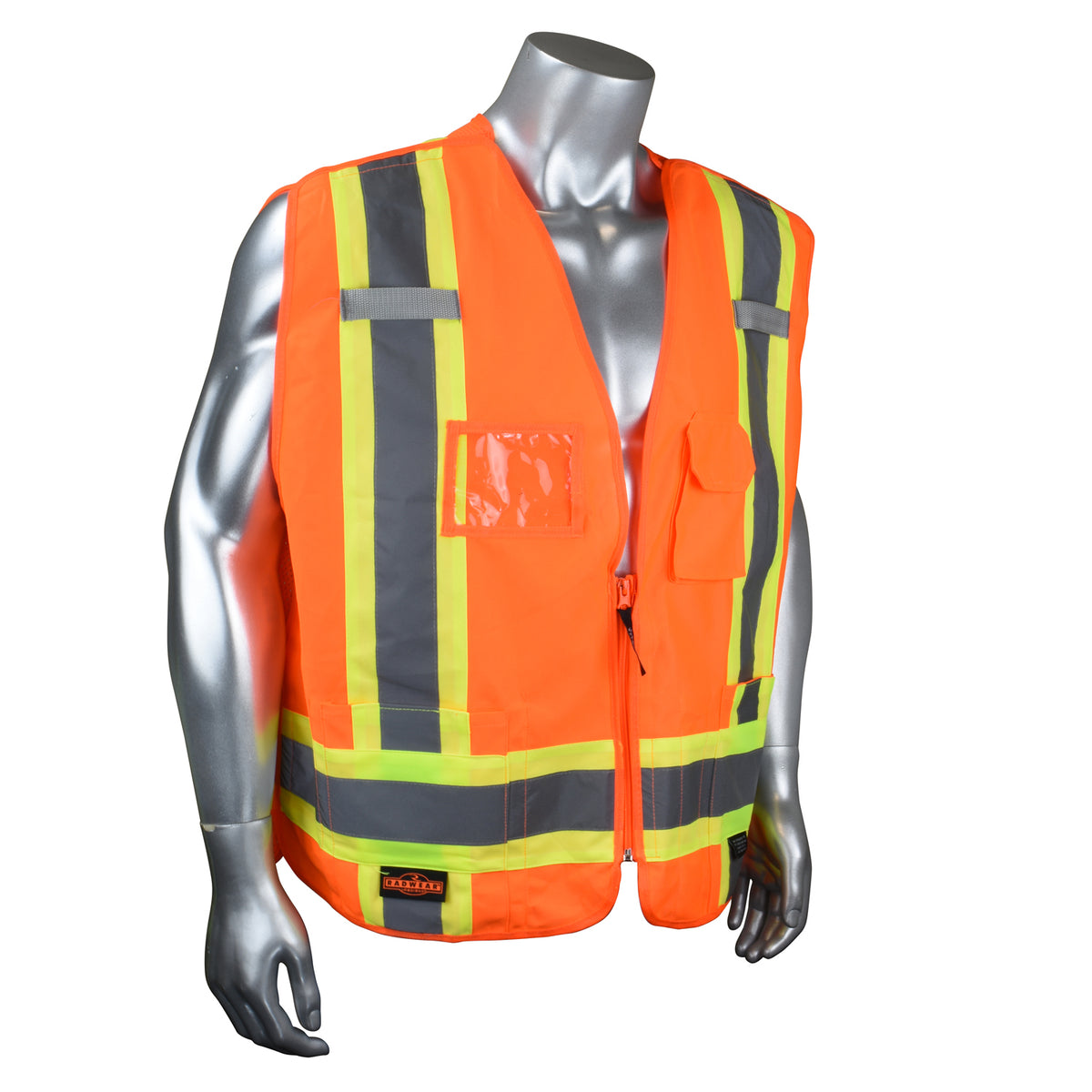 SV020X-2 Heavy Duty 7-Pocket Tear Away Cruiser Vest X-Back - Hi Vis Orange - Size 3X