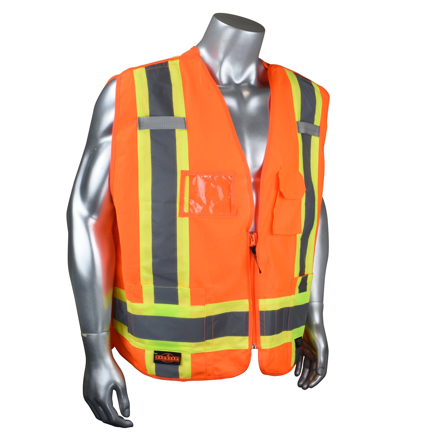 SV020X-2 Heavy Duty 7-Pocket Tear Away Cruiser Vest X-Back - Hi Vis Orange - Size 3X