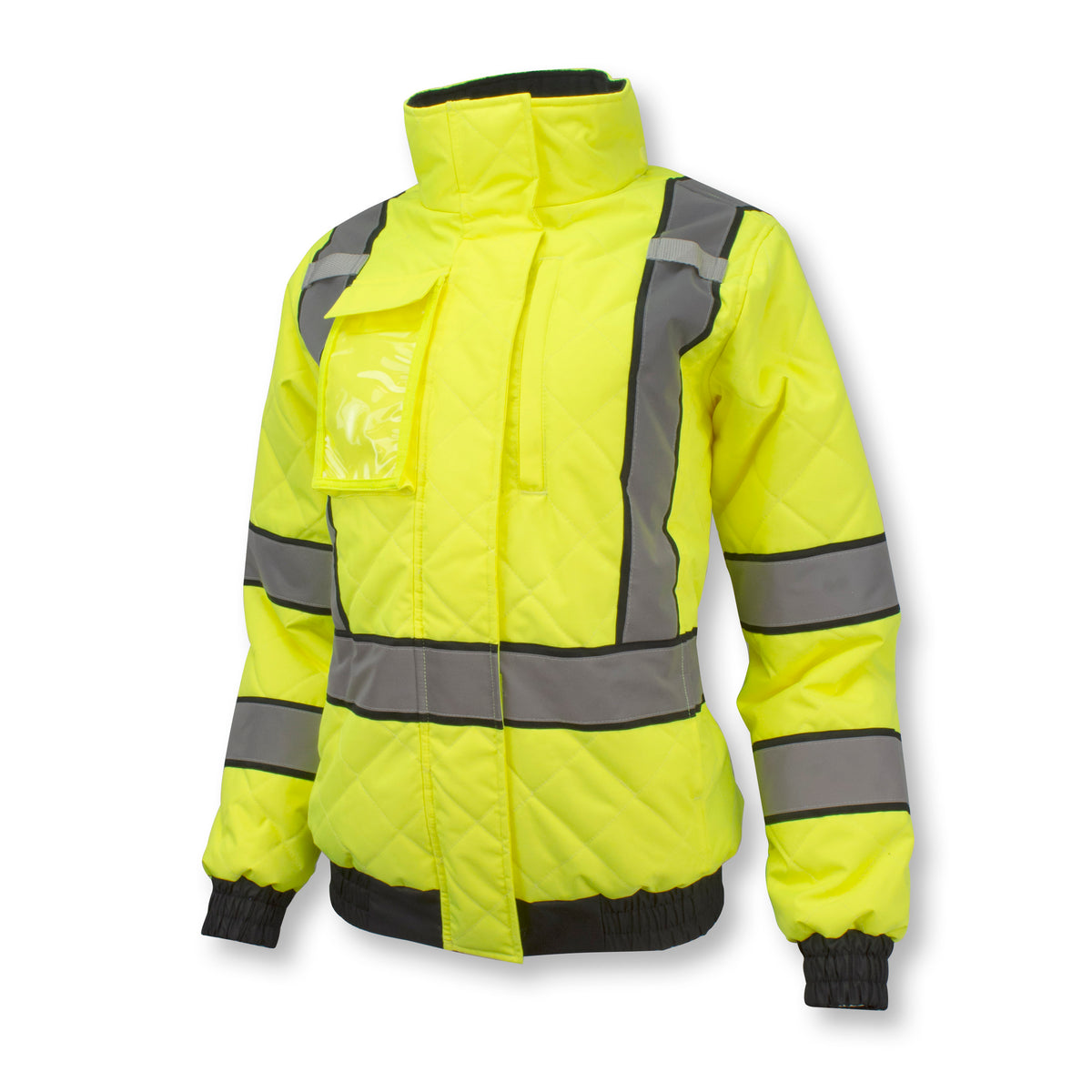 SJ930-3ZOW Women's Class 3 Quilted Bomber Jacket - Orange - Size S