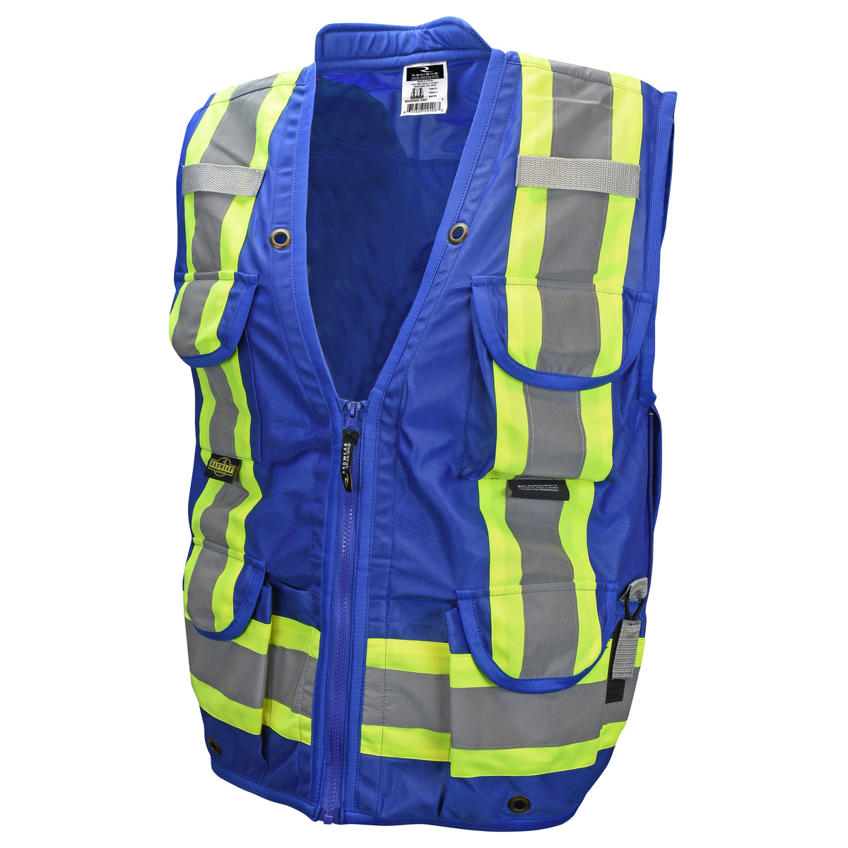 SV030X-1 Heavy Duty 10-Pocket Cruiser Vest with Back Pouch X-Back - Black - Size 3X