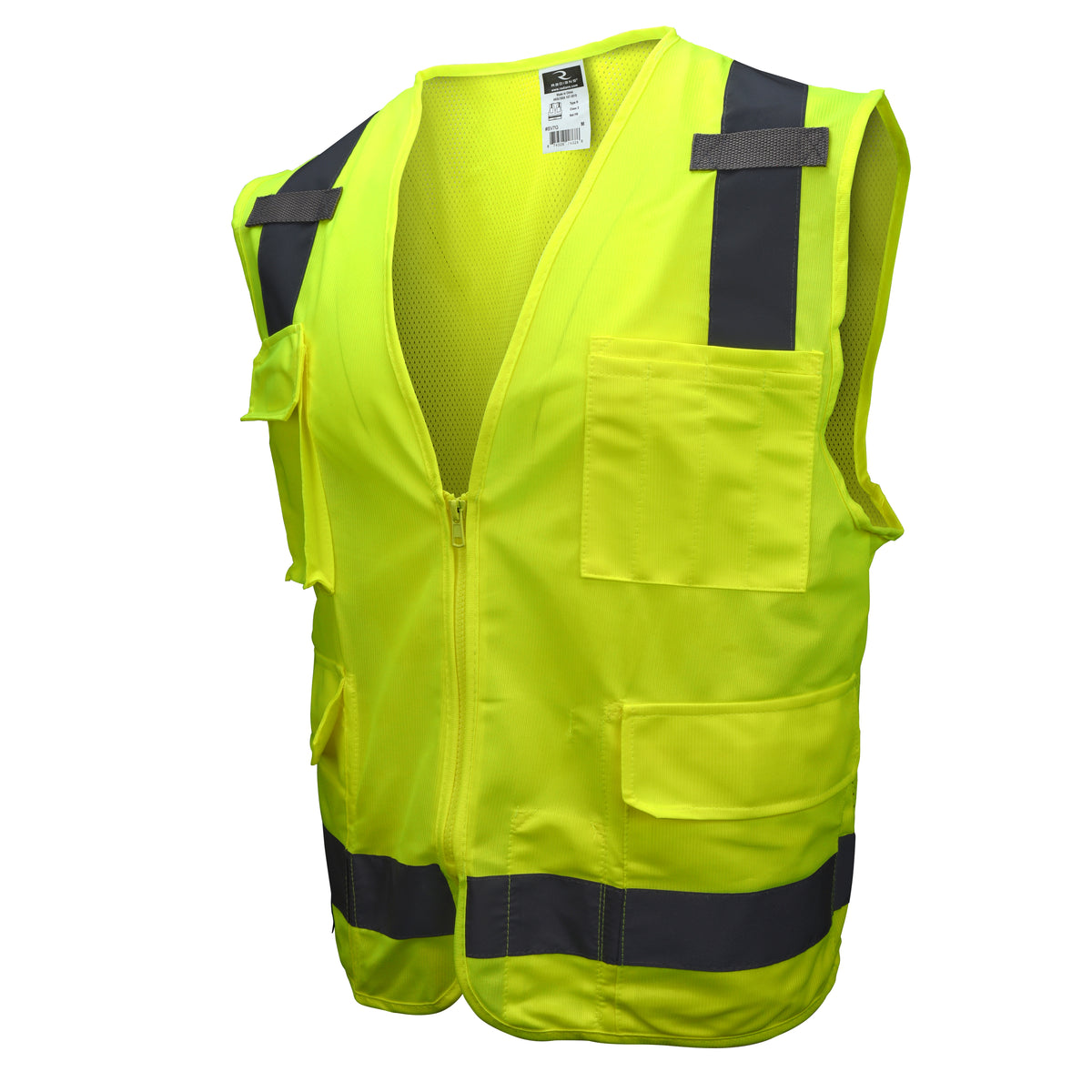 SV7 Surveyor Type R Class 2 Solid/Mesh Safety Vest - Orange - Size 2X
