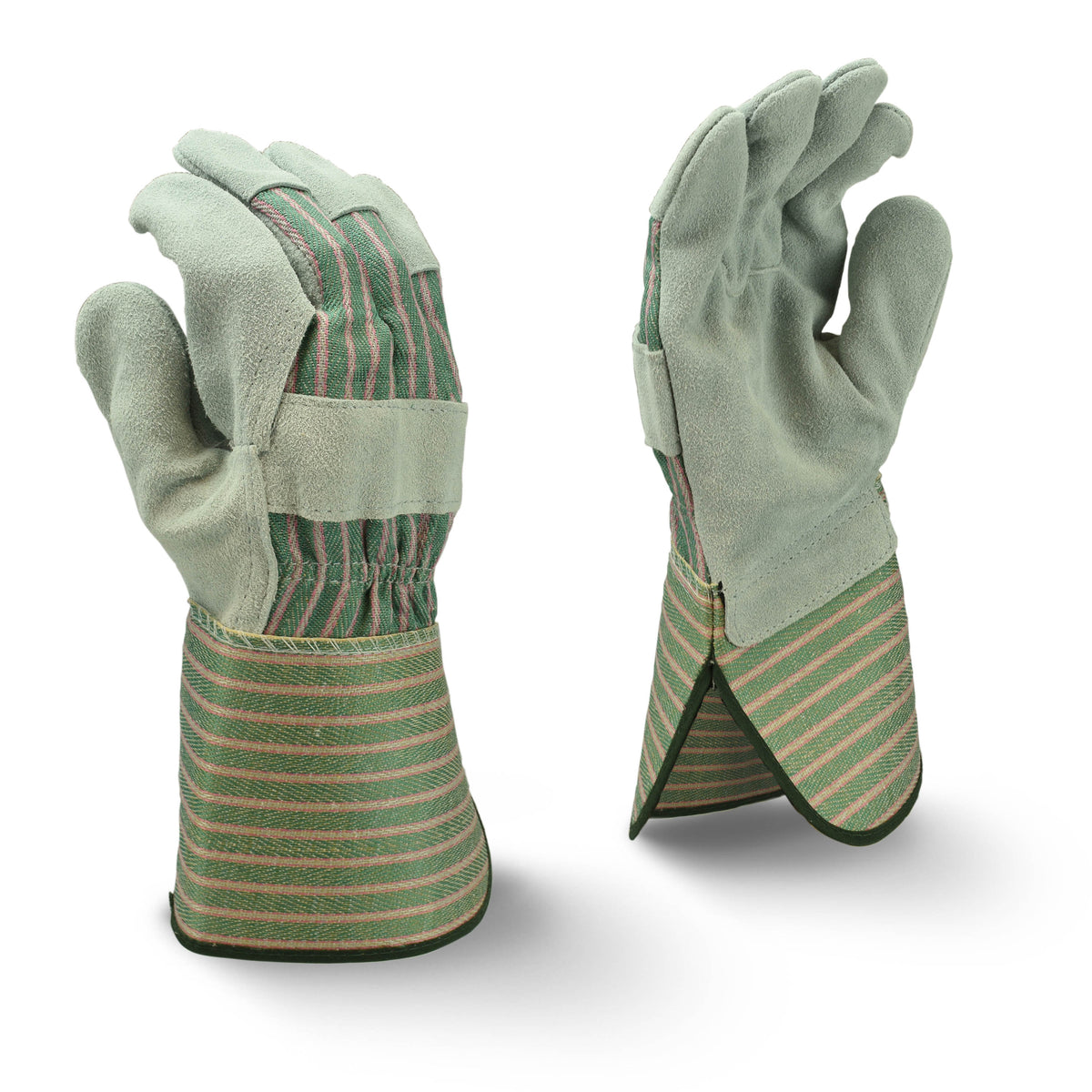 RWG3300G Select Shoulder Gray Split Cowhide Leather Glove with Gauntlet Cuff - Size M