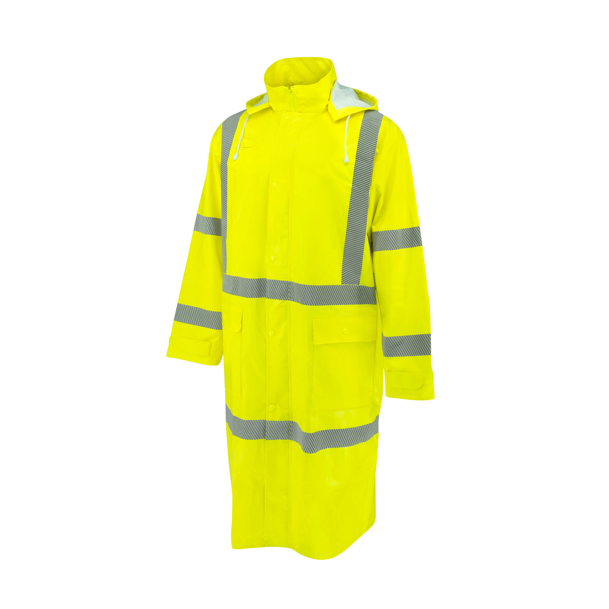 RW08C Class 3 Self-Extinguishing Raincoat - Lime - Size  3X