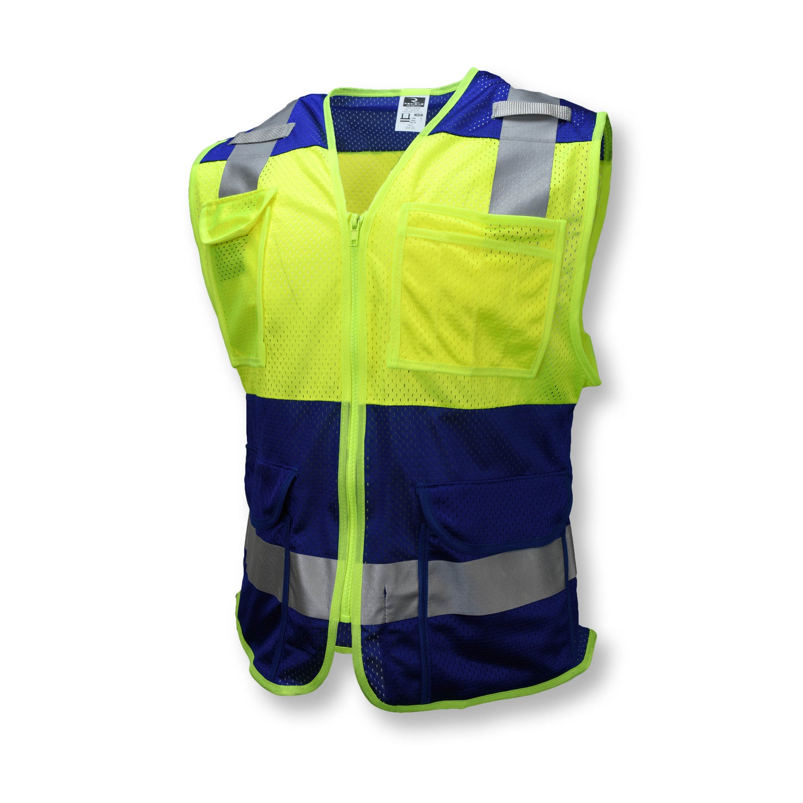 CSV6 Custom Type O Class 1 Safety Vest - Blue - Size 3X