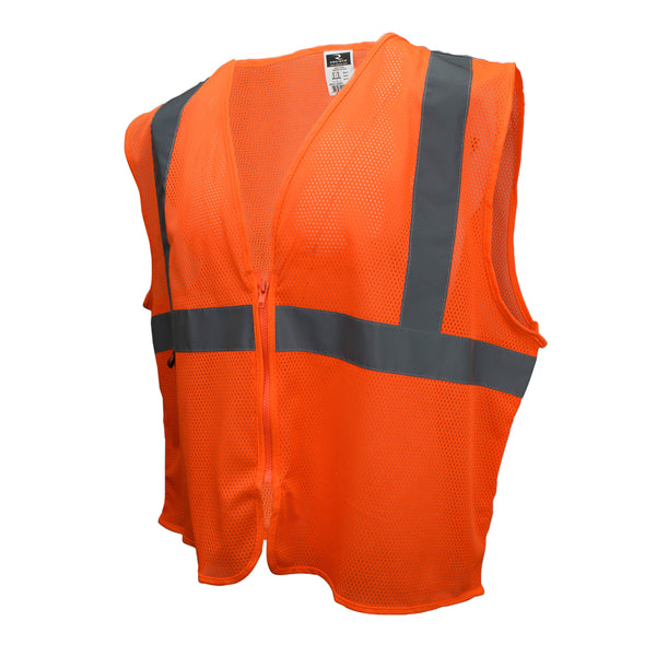 SVE1 Economy Type R Class 2 Mesh Safety Vest - Orange - Size 2X-3X ...