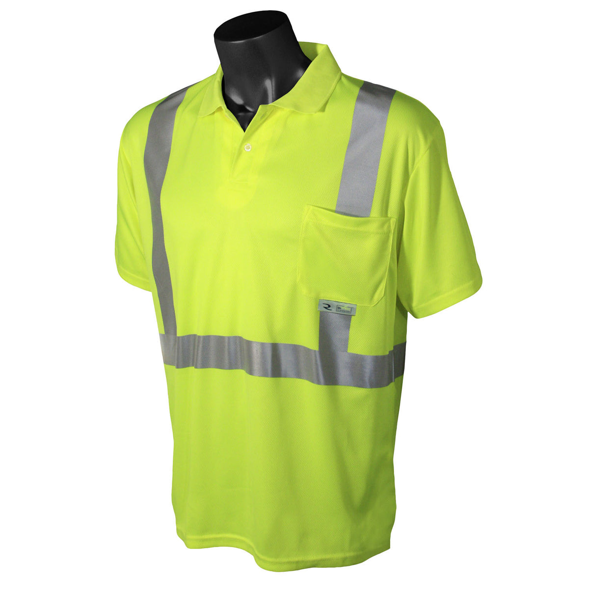 ST12 Class 2 High Visibility Safety Short Sleeve Polo Shirt - Green - Size 2X