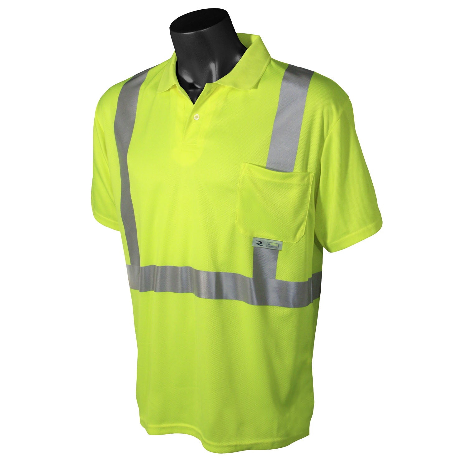 ST12 Class 2 High Visibility Safety Short Sleeve Polo Shirt - Green - Size 2X