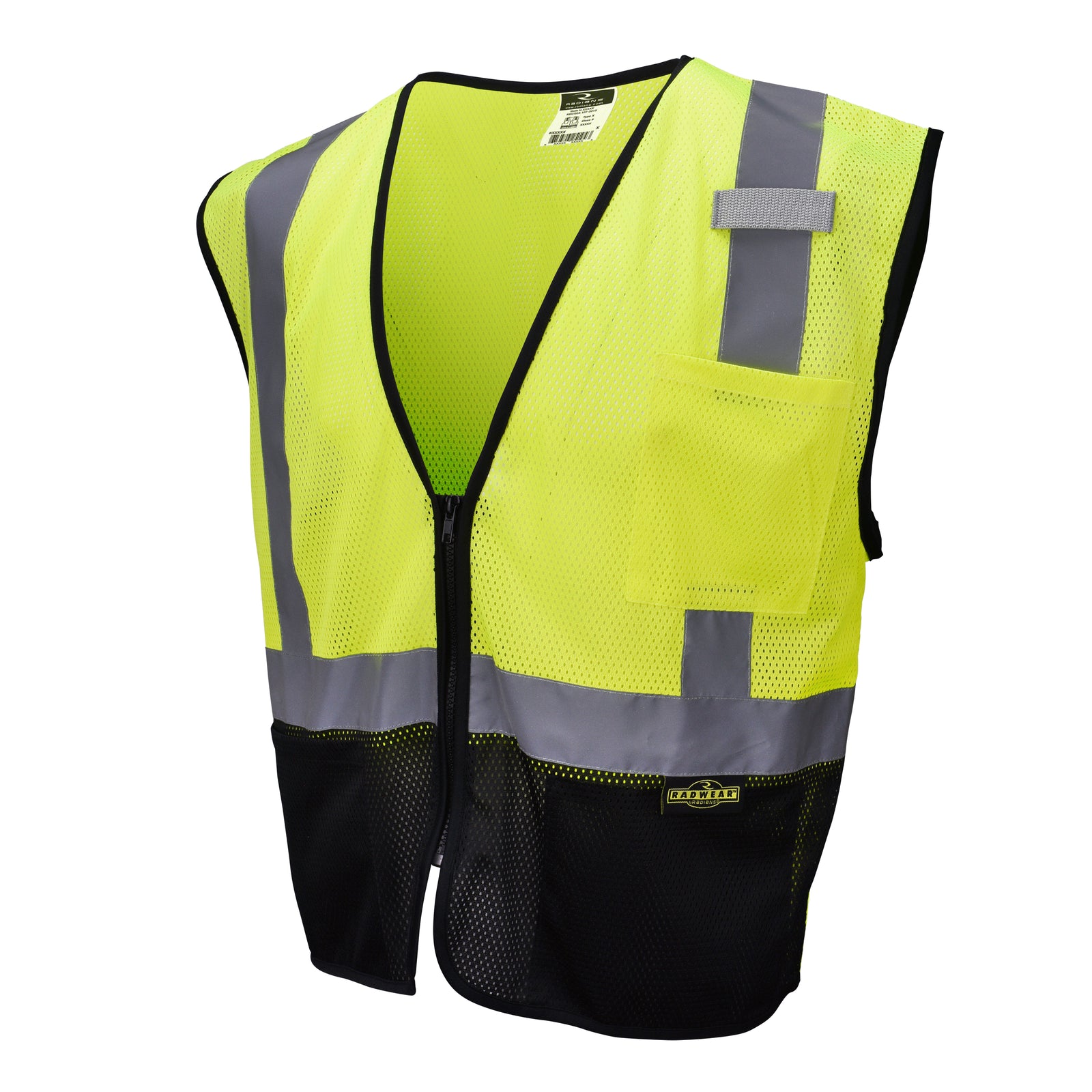 SV3B Black Bottom Economy Mesh Safety Vest - Green/Black Bottom - Size 5X