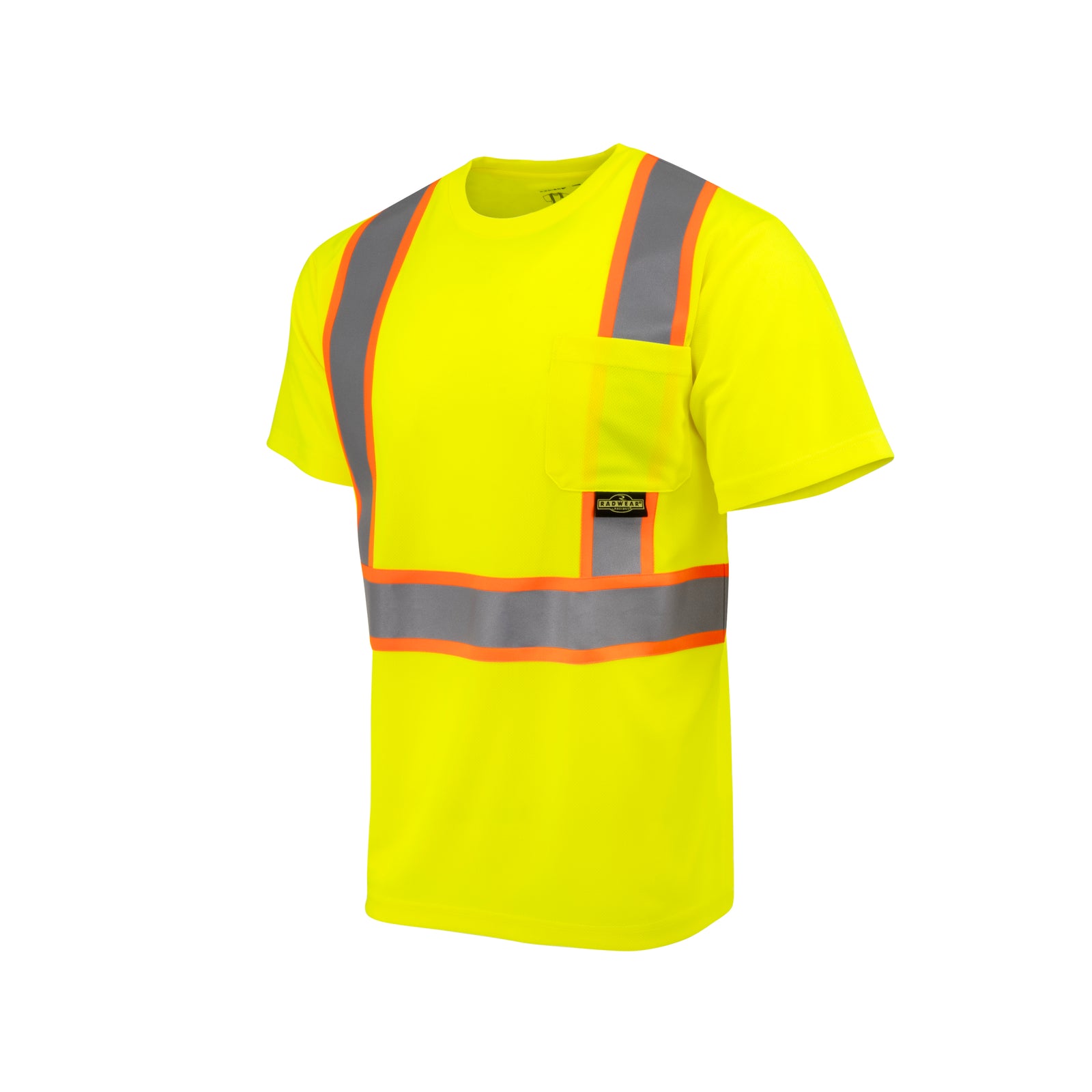 ST41-2 Class 2 Mesh Short Sleeve T-Shirt with Contrast Trim - Green - Size S