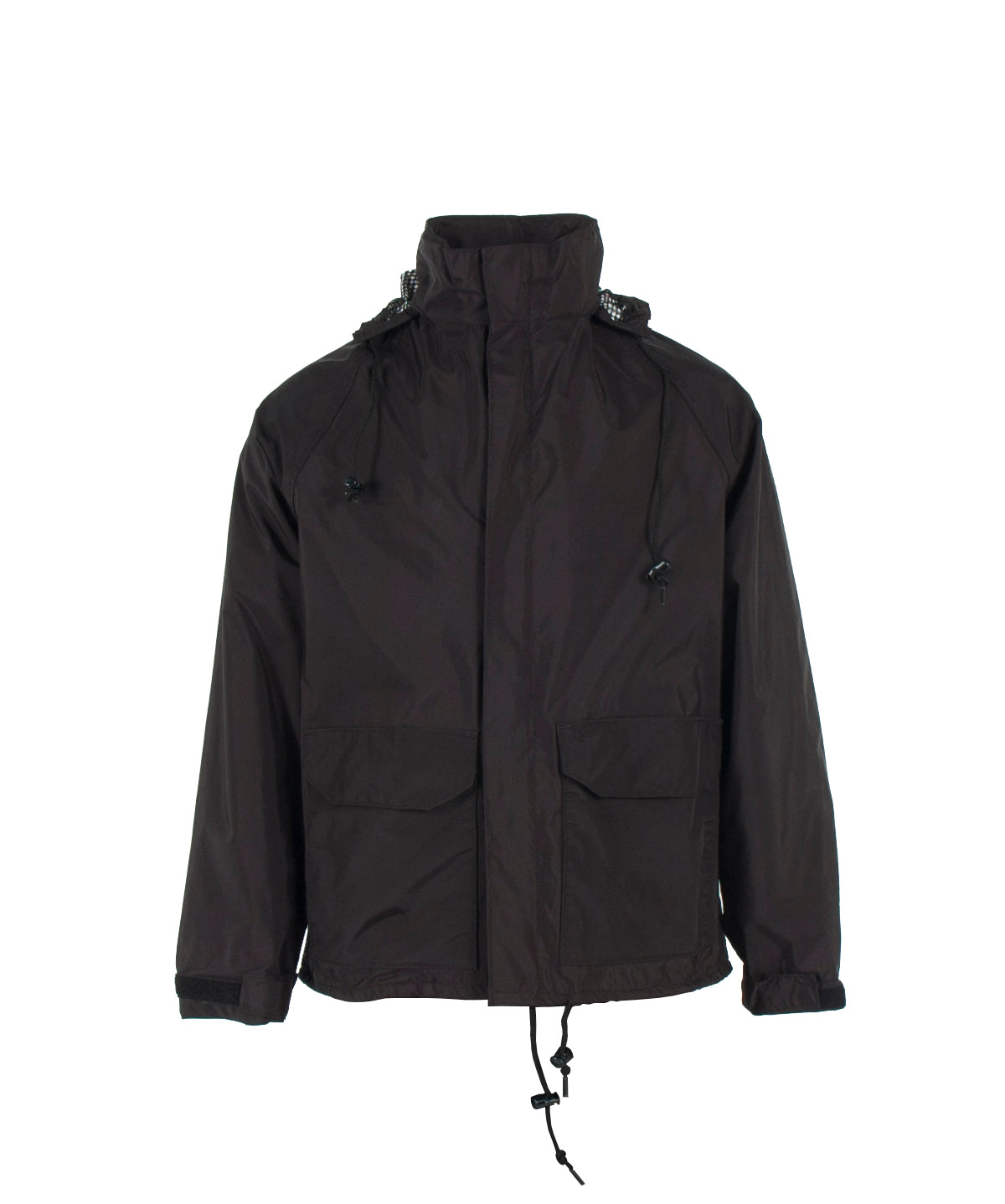 523AJ Breathable Jacket with Attached Hood - Black - Size 2X