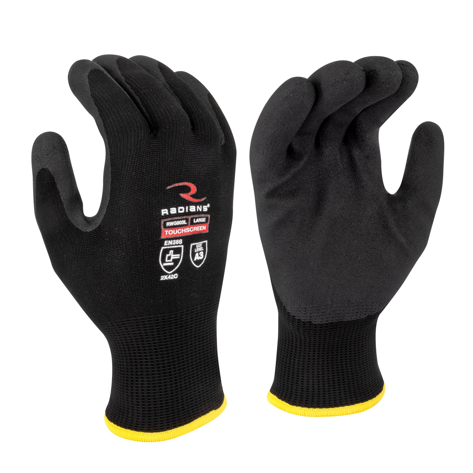 RWG803 Cut Level A3 Foam PVC Palm Coated Glove - Size S