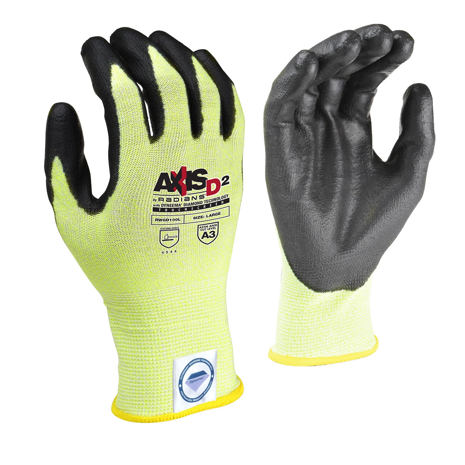 RWGD100 AXIS D2™ Dyneema® Cut Protection Level A3 Touchscreen Glove - Size XS
