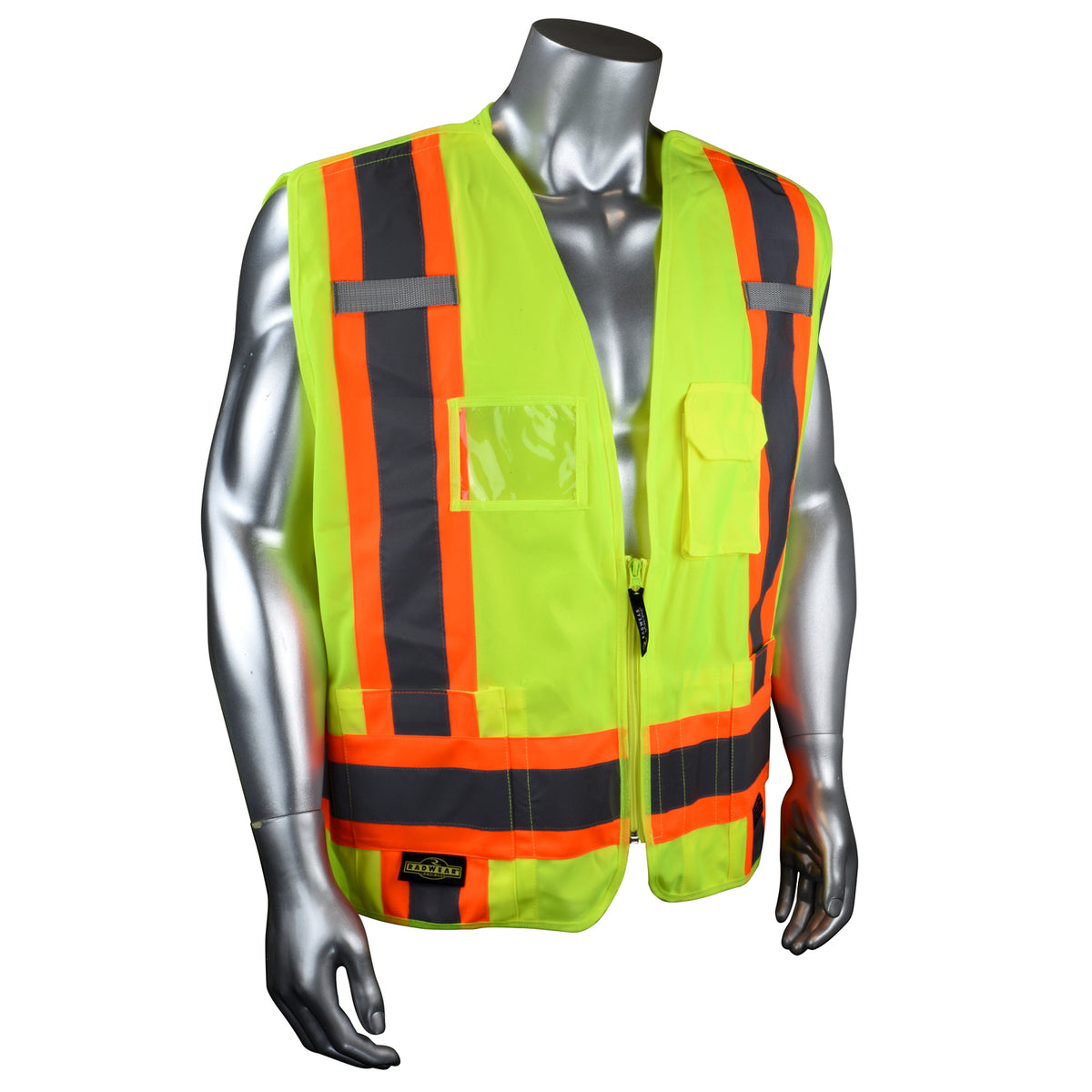 SV020X-2 Heavy Duty 7-Pocket Tear Away Cruiser Vest X-Back - Hi Vis Orange - Size 3X