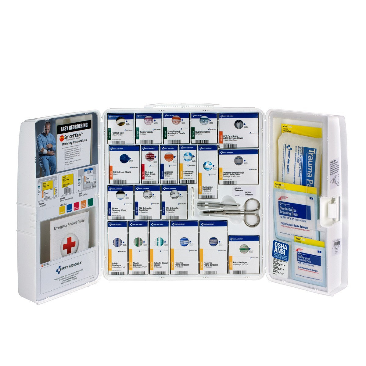 50 Person Large Plastic SmartCompliance First Aid Cabinet With Medications
