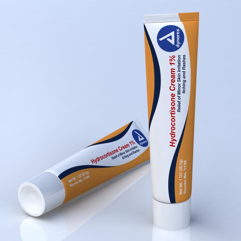 Dynarex 1139, Hydrocortisone Cream, 1%, 1 Oz tube, 72/ Cs - BS-SM-1139-1-FM