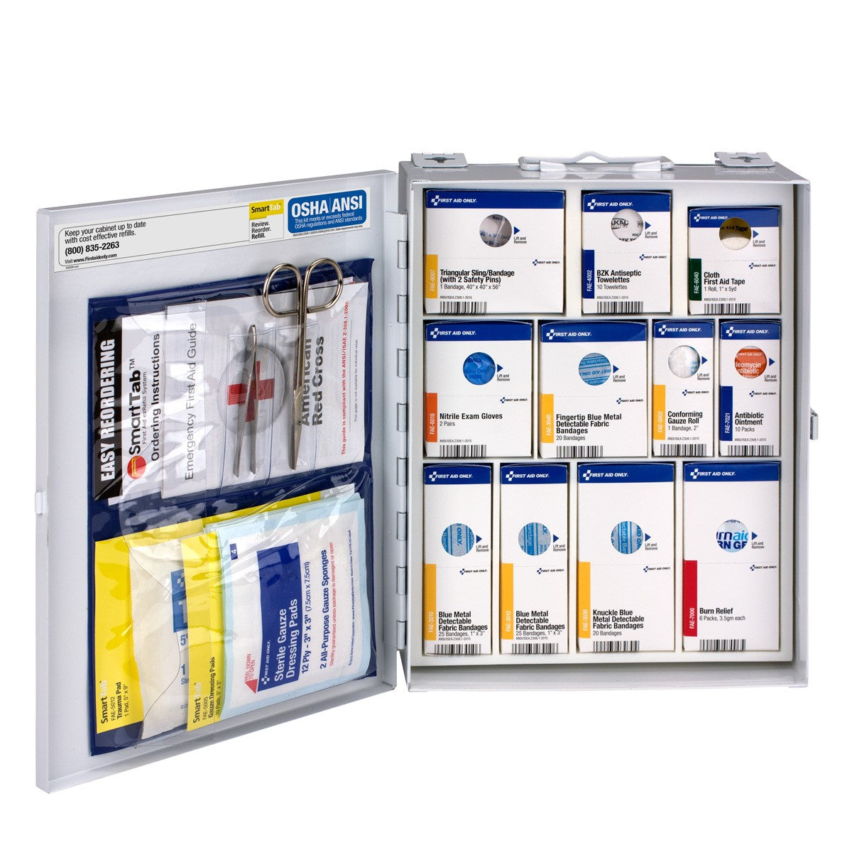 25 Person Medium Metal SmartCompliance Food Service First Aid Cabinet Without Medications - W-1350-FAE-0103