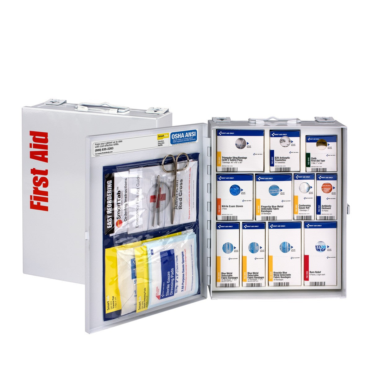 25 Person Medium Metal SmartCompliance Food Service First Aid Cabinet Without Medications - W-1350-FAE-0103