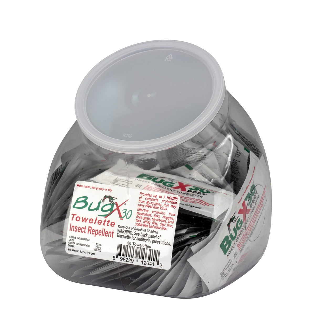 BugX30 Fish Bowl Insect Repellent Wipes, 50 Per Bowl - LIMITED TIME OFFER! - BS-FAK-18-760-1-FM