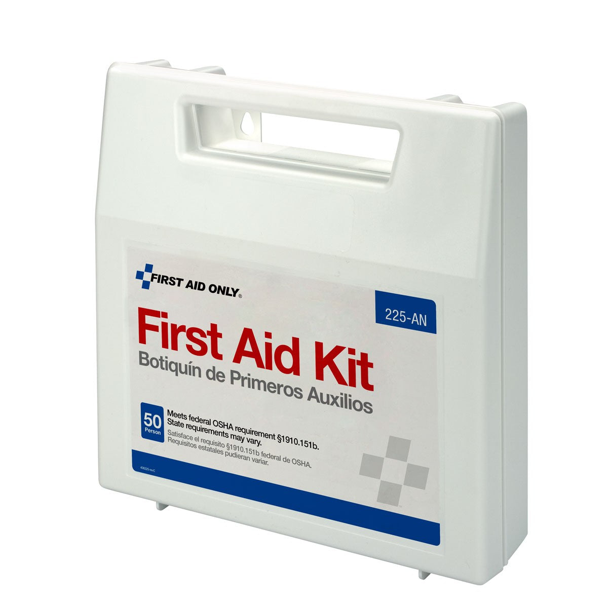 50 Person First Aid Kit, Plastic Case With Dividers - BS-FAK-225-AN-1-FM