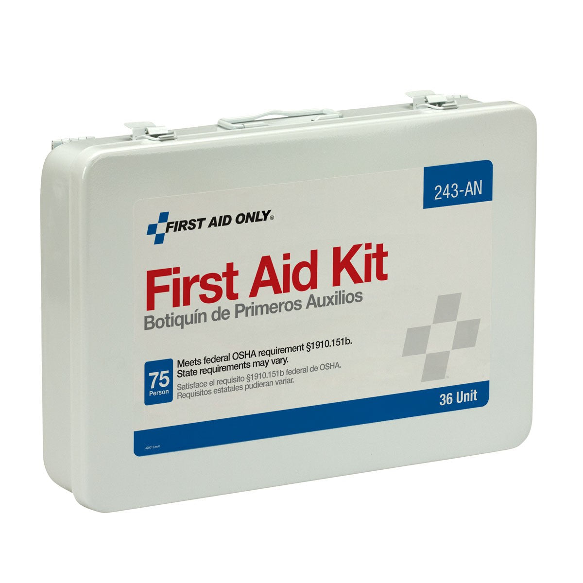 75 Person Unitized Metal First Aid Kit, OSHA Compliant - W-243-AN