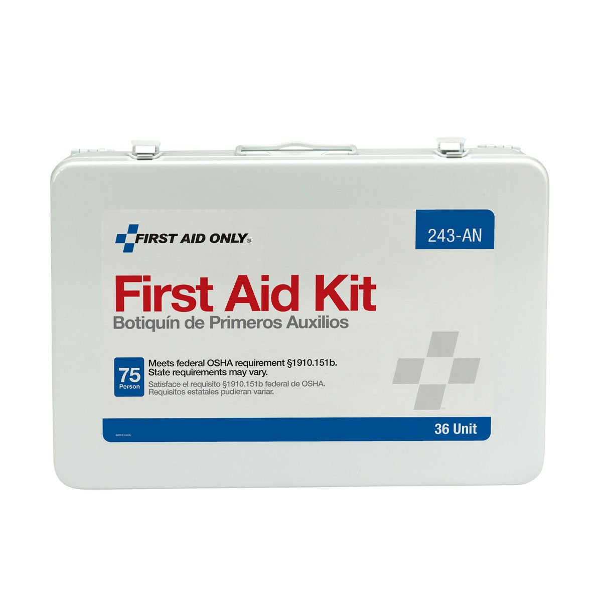 75 Person Unitized Metal First Aid Kit, OSHA Compliant - W-243-AN