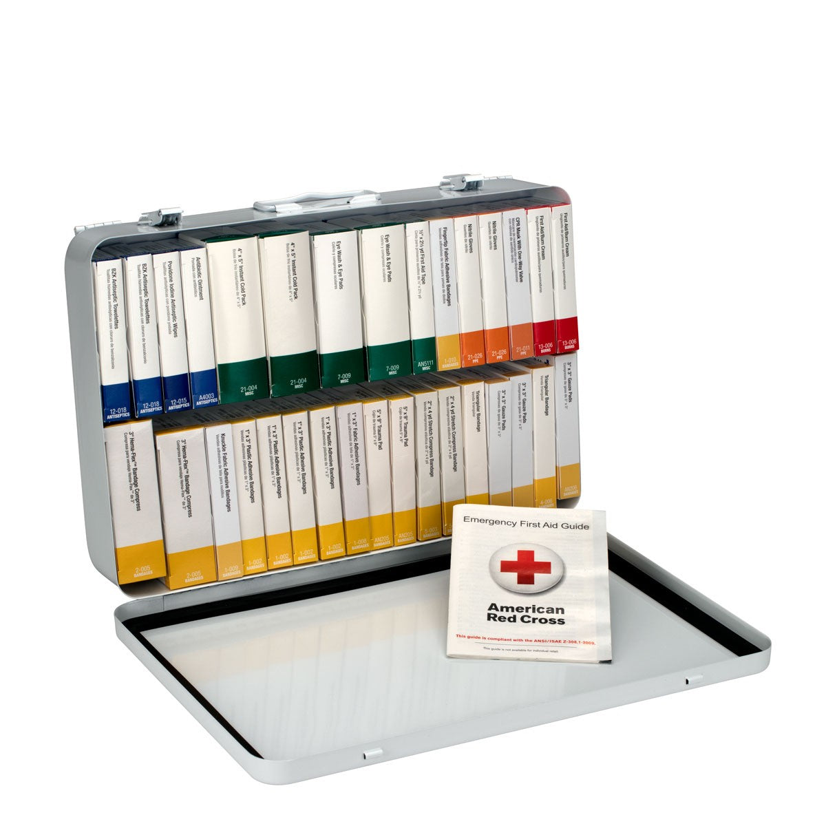 75 Person Unitized Metal First Aid Kit, OSHA Compliant - W-243-AN