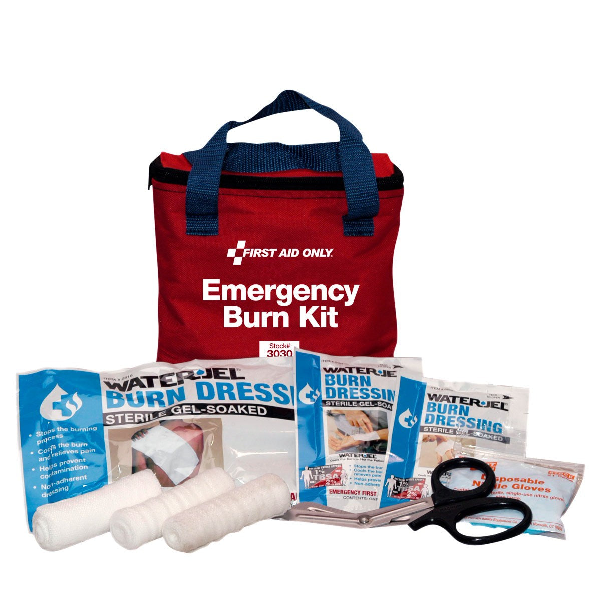 First Aid Burn Care Kit In Fabric Case -W-3030