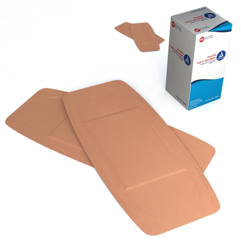 Dynarex 3614, Adhesive Bandage, Fabric 2&quot; X 4.5&quot;, St - 24/50/Cs - BS-SM-3614-1-FM